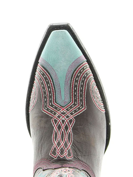Old Gringo L4118-3 Womens SIA Leather Boot Chocolate toe view. If you need any assistance with this item or the purchase of this item please call us at five six one seven four eight eight eight zero one Monday through Saturday 10:00a.m EST to 8:00 p.m EST