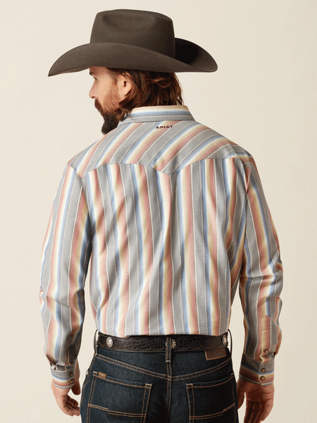 Ariat 10052345 Mens Pro Series Sylas Classic Fit Shirt Olive back view. If you need any assistance with this item or the purchase of this item please call us at five six one seven four eight eight eight zero one Monday through Saturday 10:00a.m EST to 8:00 p.m EST