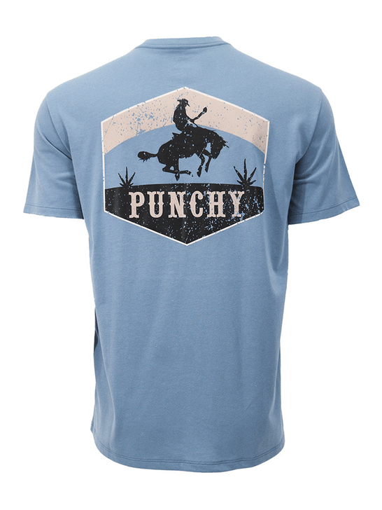 Hooey PT1648DE Mens RANCHERO Punchy Pocket T-Shirt Dark Denim back view. If you need any assistance with this item or the purchase of this item please call us at five six one seven four eight eight eight zero one Monday through Saturday 10:00a.m EST to 8:00 p.m EST