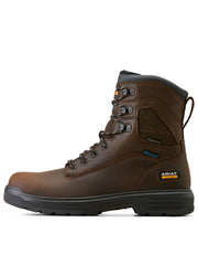 Ariat 10050823 Mens Turbo 8 H2O Carbon Toe Waterproof Boot Rich Brown side view. If you need any assistance with this item or the purchase of this item please call us at five six one seven four eight eight eight zero one Monday through Saturday 10:00a.m EST to 8:00 p.m EST