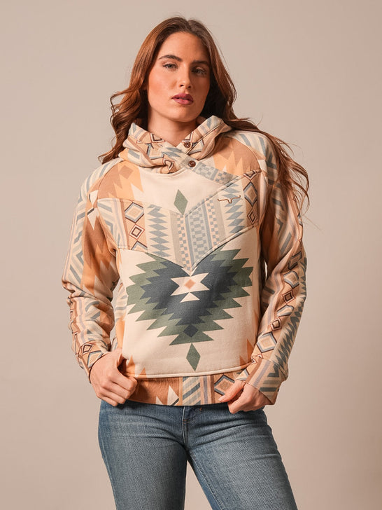 Kimes Ranch ELLA Womens Hoodie Sand front view. If you need any assistance with this item or the purchase of this item please call us at five six one seven four eight eight eight zero one Monday through Saturday 10:00a.m EST to 8:00 p.m EST