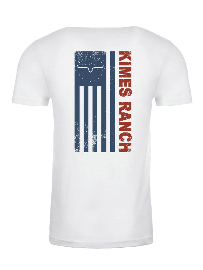 Kimes Ranch 76 Mens Short Sleeve Graphic T-Shirt White back view. If you need any assistance with this item or the purchase of this item please call us at five six one seven four eight eight eight zero one Monday through Saturday 10:00a.m EST to 8:00 p.m EST
