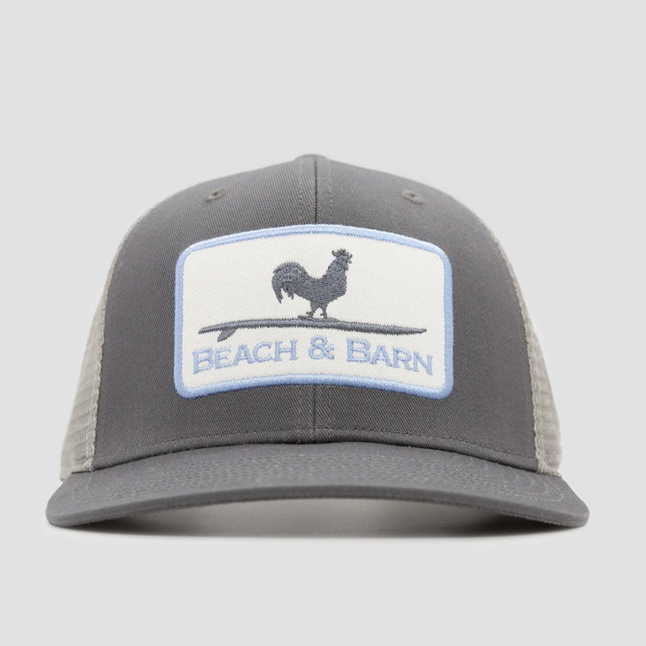 Beach & Barn HARD WORK Snapback Hat Charcoal front view. If you need any assistance with this item or the purchase of this item please call us at five six one seven four eight eight eight zero one Monday through Saturday 10:00a.m EST to 8:00 p.m EST