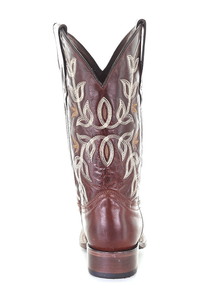 Circle G L2000 Ladies Floral Embroidery Square Toe Boot Cognac back view. If you need any assistance with this item or the purchase of this item please call us at five six one seven four eight eight eight zero one Monday through Saturday 10:00a.m EST to 8:00 p.m EST