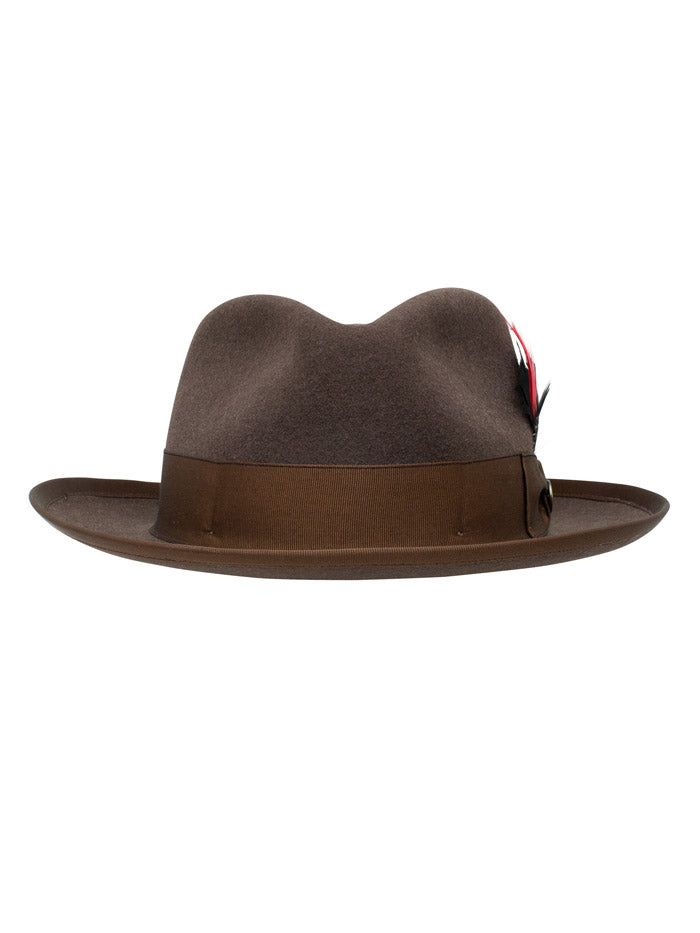 Stetson TWWIPTB102323 WHIPPET B Wool Fedora Hat Mink front and side view. If you need any assistance with this item or the purchase of this item please call us at five six one seven four eight eight eight zero one Monday through Saturday 10:00a.m EST to 8:00 p.m EST
