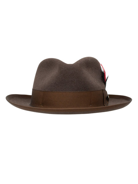 Stetson TWWIPTB102323 WHIPPET B Wool Fedora Hat Mink front view. If you need any assistance with this item or the purchase of this item please call us at five six one seven four eight eight eight zero one Monday through Saturday 10:00a.m EST to 8:00 p.m EST
