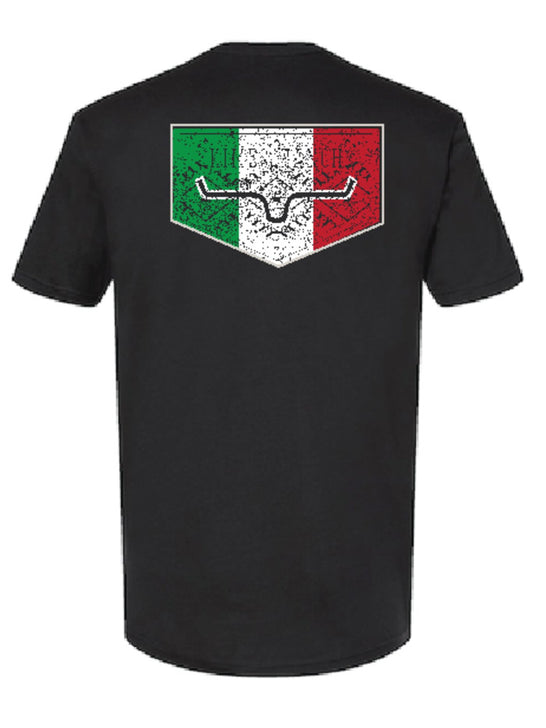 Kimes Ranch MEXICANA PLATE Mens Short Sleeve Graphic T-Shirt Black back view. If you need any assistance with this item or the purchase of this item please call us at five six one seven four eight eight eight zero one Monday through Saturday 10:00a.m EST to 8:00 p.m EST
