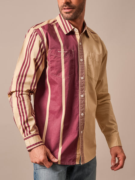 Kimes Ranch ZT 1 ARM BANDIT Mens Zach Top Western Shirt Khaki front view. If you need any assistance with this item or the purchase of this item please call us at five six one seven four eight eight eight zero one Monday through Saturday 10:00a.m EST to 8:00 p.m EST