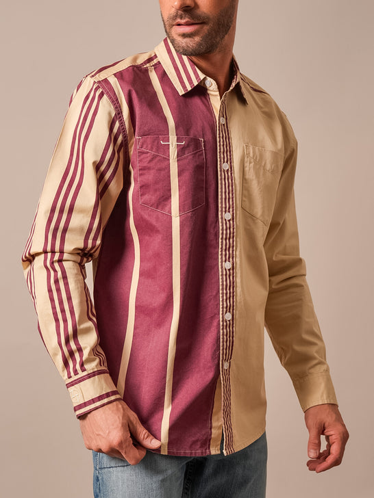Kimes Ranch ZT 1 ARM BANDIT Mens Zach Top Western Shirt Khaki front view. If you need any assistance with this item or the purchase of this item please call us at five six one seven four eight eight eight zero one Monday through Saturday 10:00a.m EST to 8:00 p.m EST