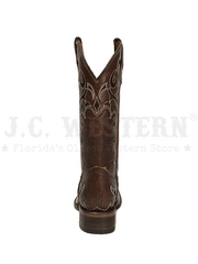 Circle G L5557 Ladies Embroidery Square Toe Boot Brown back view. If you need any assistance with this item or the purchase of this item please call us at five six one seven four eight eight eight zero one Monday through Saturday 10:00a.m EST to 8:00 p.m EST