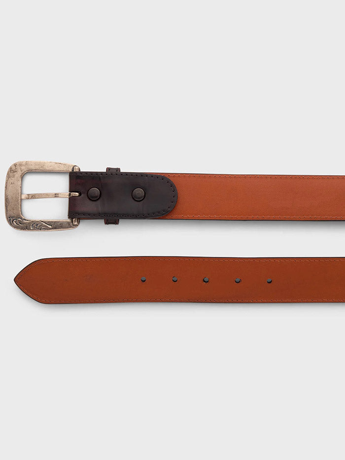 Lucchese W2211 Smooth Goat Belt Black Cherry front view. If you need any assistance with this item or the purchase of this item please call us at five six one seven four eight eight eight zero one Monday through Saturday 10:00a.m EST to 8:00 p.m EST