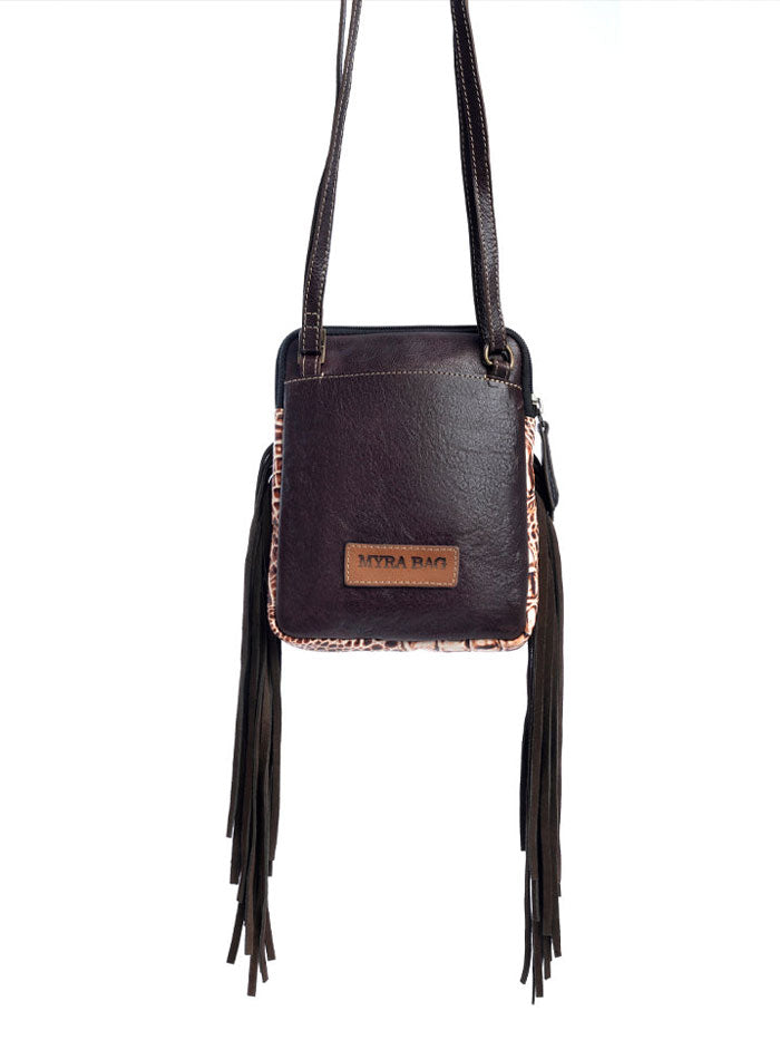 Myra Bag S-10727 Womens Zephyr Canyon Leather & Hairon Bag Black front view. If you need any assistance with this item or the purchase of this item please call us at five six one seven four eight eight eight zero one Monday through Saturday 10:00a.m EST to 8:00 p.m EST