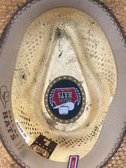 Dallas Hats CASINO Fine Braided Straw Hat Tan inside view. If you need any assistance with this item or the purchase of this item please call us at five six one seven four eight eight eight zero one Monday through Saturday 10:00a.m EST to 8:00 p.m EST