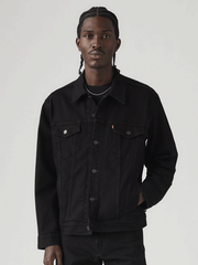 Levi's 723340223 Mens Trucker Jacket Last Night Blacks front view. If you need any assistance with this item or the purchase of this item please call us at five six one seven four eight eight eight zero one Monday through Saturday 10:00a.m EST to 8:00 p.m EST