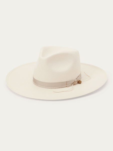 Stetson XSJWMS-104081 JW Marshall Straw Flat Brim Hat Natural front and side view. If you need any assistance with this item or the purchase of this item please call us at five six one seven four eight eight eight zero one Monday through Saturday 10:00a.m EST to 8:00 p.m EST

