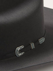 Stetson SFSKYL-754049 Skyline 6X Felt Hat Granite Grey hatband close up. If you need any assistance with this item or the purchase of this item please call us at five six one seven four eight eight eight zero one Monday through Saturday 10:00a.m EST to 8:00 p.m EST