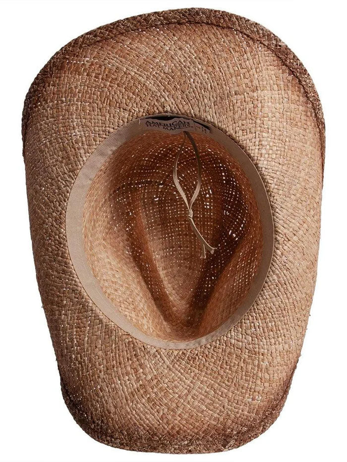 American Hat Makers DUSTY Straw Sun Hat Natural side / front view. If you need any assistance with this item or the purchase of this item please call us at five six one seven four eight eight eight zero one Monday through Saturday 10:00a.m EST to 8:00 p.m EST