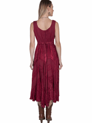 Scully HC118-BUR Womens Lace Up Dress Burgundy back view. If you need any assistance with this item or the purchase of this item please call us at five six one seven four eight eight eight zero one Monday through Saturday 10:00a.m EST to 8:00 p.m EST