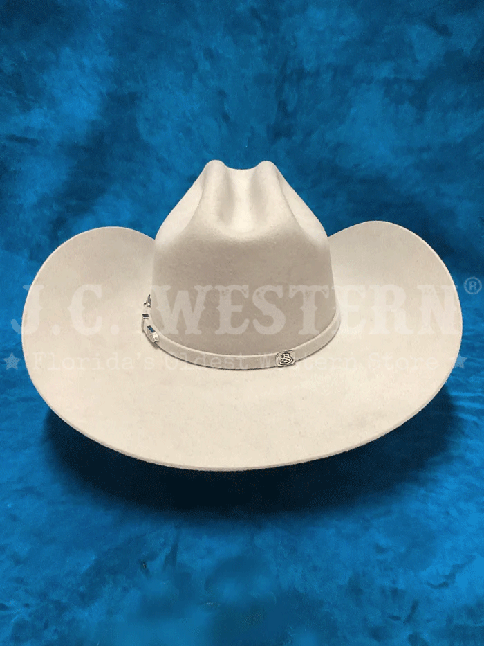 Justin JF0657DYLA Bent Rail Dylan 6X Fur Felt Cowboy Hat Belly front and side view. If you need any assistance with this item or the purchase of this item please call us at five six one seven four eight eight eight zero one Monday through Saturday 10:00a.m EST to 8:00 p.m EST