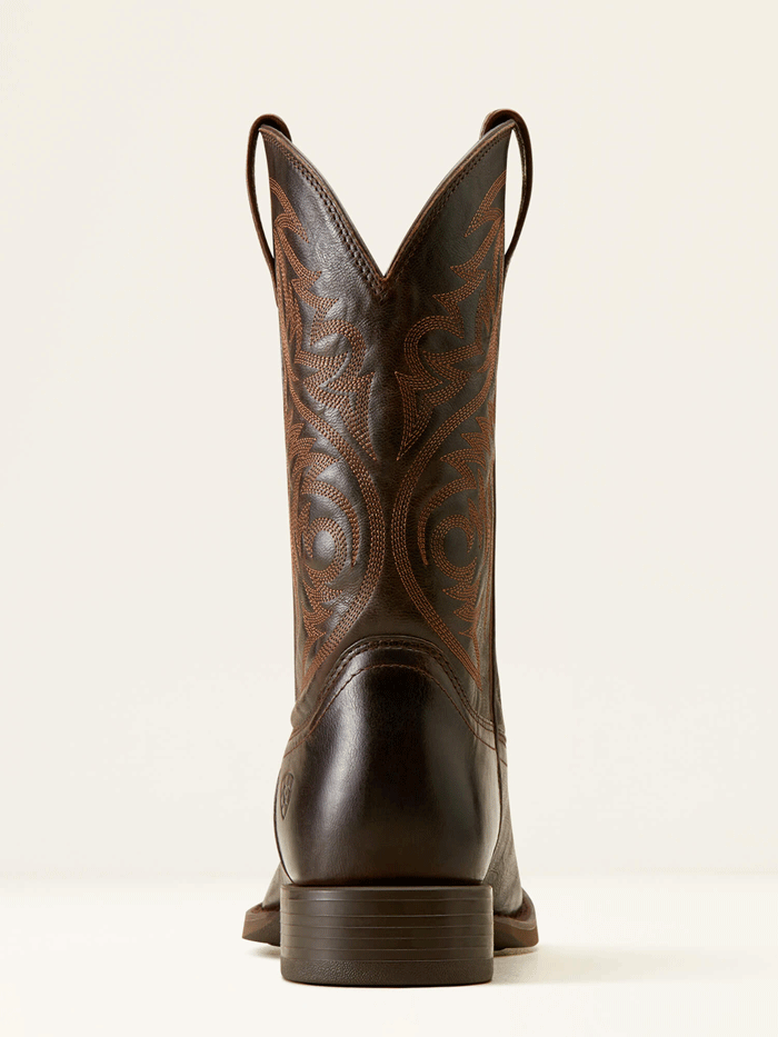 Ariat 10050990 Mens Sport Herdsman Cowboy Boot Burnished Chocolate front and side view. If you need any assistance with this item or the purchase of this item please call us at five six one seven four eight eight eight zero one Monday through Saturday 10:00a.m EST to 8:00 p.m EST