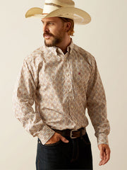 Ariat 10054646 Mens Greely Classic Fit Shirt Brick Tan front view. If you need any assistance with this item or the purchase of this item please call us at five six one seven four eight eight eight zero one Monday through Saturday 10:00a.m EST to 8:00 p.m EST