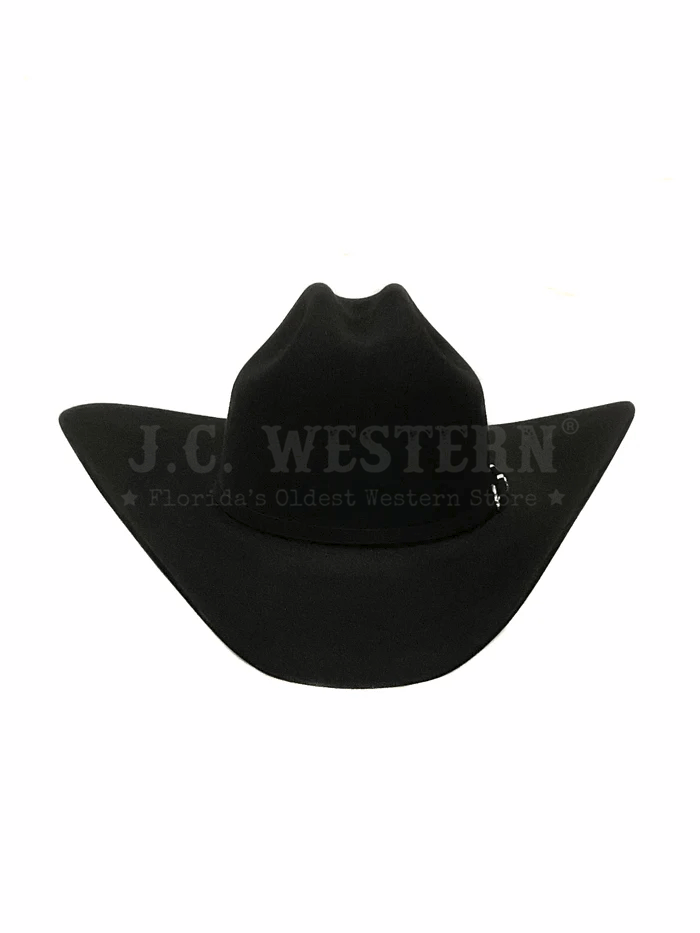 Serratelli VEGASE5BV 8X Felt Western Hat Black Velvet front and side view. If you need any assistance with this item or the purchase of this item please call us at five six one seven four eight eight eight zero one Monday through Saturday 10:00a.m EST to 8:00 p.m EST