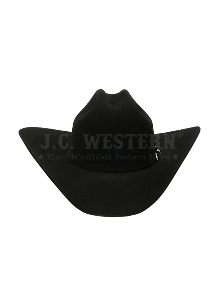 Serratelli VEGASE5BV 8X Felt Western Hat Black Velvet full front view. If you need any assistance with this item or the purchase of this item please call us at five six one seven four eight eight eight zero one Monday through Saturday 10:00a.m EST to 8:00 p.m EST