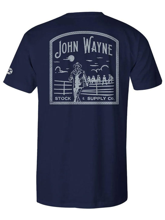 Hooey HT1647NV John Wayne T-Shirt Navy back view. If you need any assistance with this item or the purchase of this item please call us at five six one seven four eight eight eight zero one Monday through Saturday 10:00a.m EST to 8:00 p.m EST