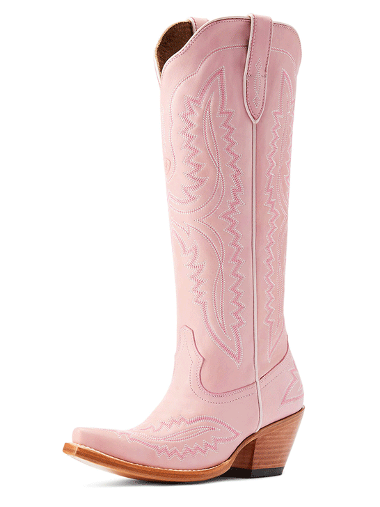 Ariat 10044480 Womens Casanova Western Boot Powder Pink front and outter side view. If you need any assistance with this item or the purchase of this item please call us at five six one seven four eight eight eight zero one Monday through Saturday 10:00a.m EST to 8:00 p.m EST