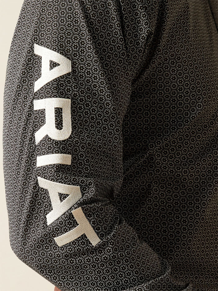 Ariat 10058960 Mens Team Fowler Classic Fit Shirt Black front view. If you need any assistance with this item or the purchase of this item please call us at five six one seven four eight eight eight zero one Monday through Saturday 10:00a.m EST to 8:00 p.m EST