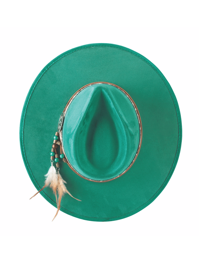 Bullhide CHOICES 0851TU Faux Felt Western Hat Turquoise front and side view. If you need any assistance with this item or the purchase of this item please call us at five six one seven four eight eight eight zero one Monday through Saturday 10:00a.m EST to 8:00 p.m EST