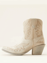 Ariat 10050899 Womens Chandler Western Boot Cloud White Suede outter side view. If you need any assistance with this item or the purchase of this item please call us at five six one seven four eight eight eight zero one Monday through Saturday 10:00a.m EST to 8:00 p.m EST