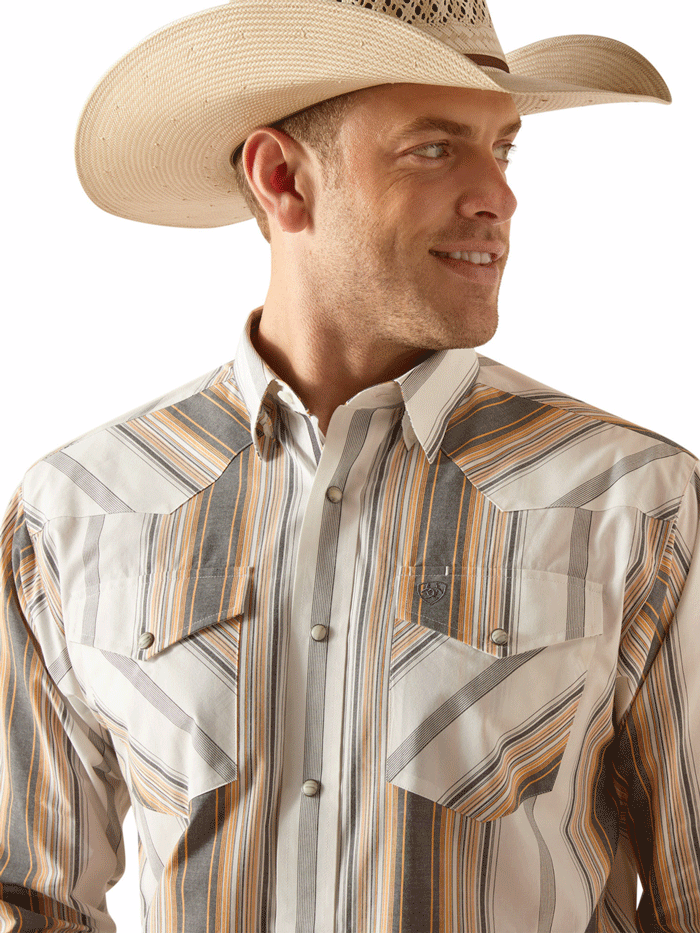 Ariat 10051272 Mens Pro Series Evan Classic Fit Shirt Tan front view. If you need any assistance with this item or the purchase of this item please call us at five six one seven four eight eight eight zero one Monday through Saturday 10:00a.m EST to 8:00 p.m EST