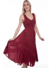 Scully HC118-BUR Womens Lace Up Dress Burgundy front view. If you need any assistance with this item or the purchase of this item please call us at five six one seven four eight eight eight zero one Monday through Saturday 10:00a.m EST to 8:00 p.m EST