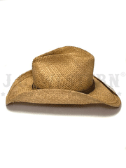 Shady Brady HARDY 1DW51 Snake Skin Band Straw Hat Natural side view. If you need any assistance with this item or the purchase of this item please call us at five six one seven four eight eight eight zero one Monday through Saturday 10:00a.m EST to 8:00 p.m EST
