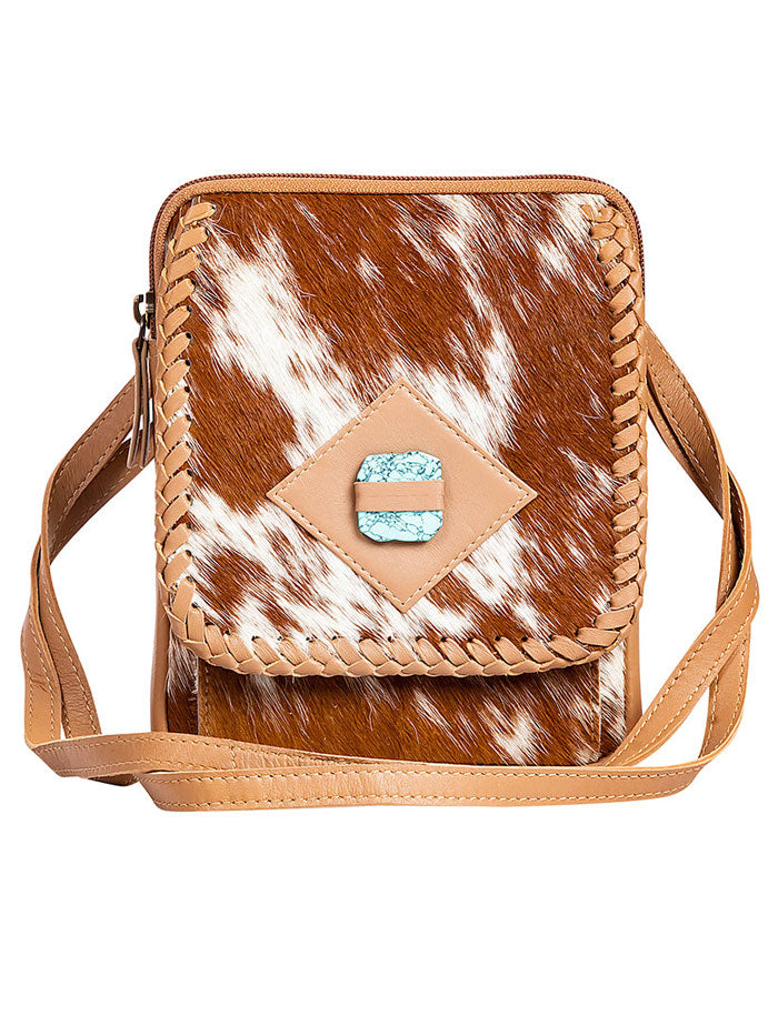 Myra Bag S-9426 Womens Cheyenne's Hope Hairon Bag Tan side view. If you need any assistance with this item or the purchase of this item please call us at five six one seven four eight eight eight zero one Monday through Saturday 10:00a.m EST to 8:00 p.m EST