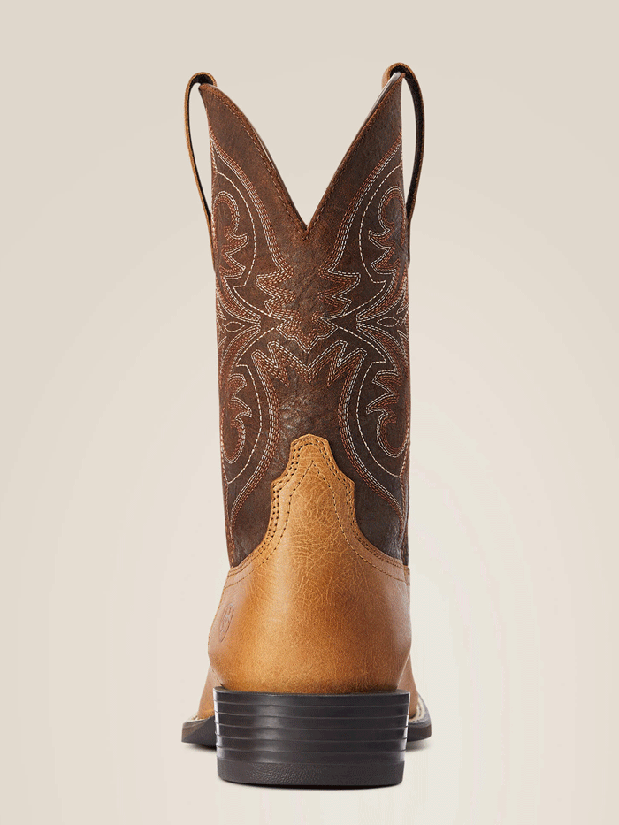 Ariat 10042392 Mens Sport Pardner Western Boot Matte Tan Buck front and side view. If you need any assistance with this item or the purchase of this item please call us at five six one seven four eight eight eight zero one Monday through Saturday 10:00a.m EST to 8:00 p.m EST