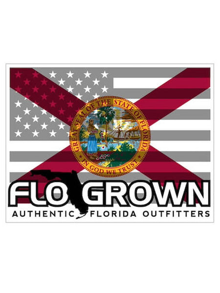 FloGrown FGS-067S Outfitters Mash Up Decal White front view. If you need any assistance with this item or the purchase of this item please call us at five six one seven four eight eight eight zero one Monday through Saturday 10:00a.m EST to 8:00 p.m EST