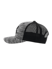 Hooey 2206T-GYBK STERLING Mid Profile Snapback Trucker Hat Black And Grey side view. If you need any assistance with this item or the purchase of this item please call us at five six one seven four eight eight eight zero one Monday through Saturday 10:00a.m EST to 8:00 p.m EST