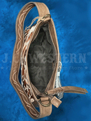 Tony Lama 22115850 Womens Genuine Hair On Hobo Bag Brown inside view. If you need any assistance with this item or the purchase of this item please call us at five six one seven four eight eight eight zero one Monday through Saturday 10:00a.m EST to 8:00 p.m EST