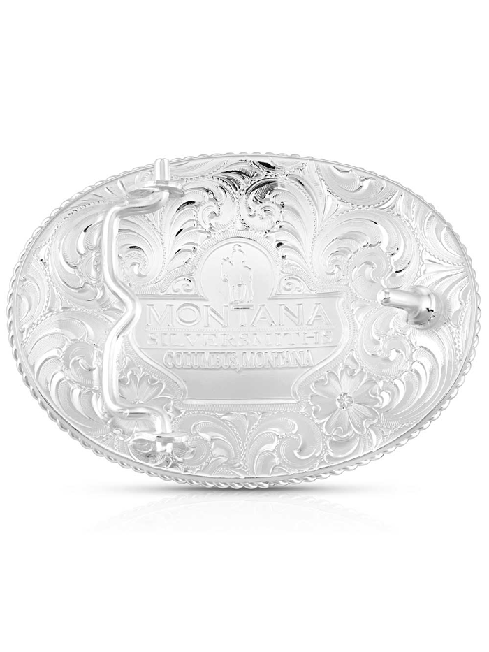 Montana Silversmiths 1256NF Rosebud Legacy Classic Buckle Silver front. If you need any assistance with this item or the purchase of this item please call us at five six one seven four eight eight eight zero one Monday through Saturday 10:00a.m EST to 8:00 p.m EST