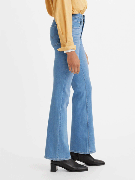 Levi's 187590086 Womens 725 High Rise Bootcut Jeans Tribeca Sun side view. If you need any assistance with this item or the purchase of this item please call us at five six one seven four eight eight eight zero one Monday through Saturday 10:00a.m EST to 8:00 p.m EST