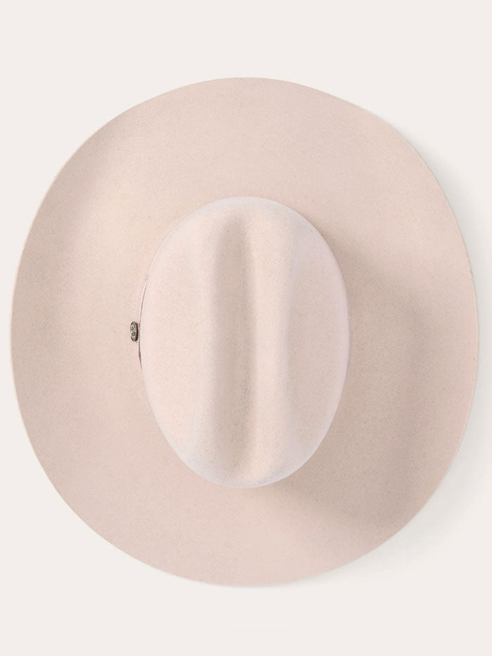 Stetson XWPSMO-9140PP Pismo Cowboy Felt Hat Powder Pink side / front view. 