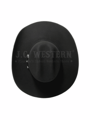 Serratelli BEAUMONT414BK 6X Felt Western Hat Black view from above. If you need any assistance with this item or the purchase of this item please call us at five six one seven four eight eight eight zero one Monday through Saturday 10:00a.m EST to 8:00 p.m EST