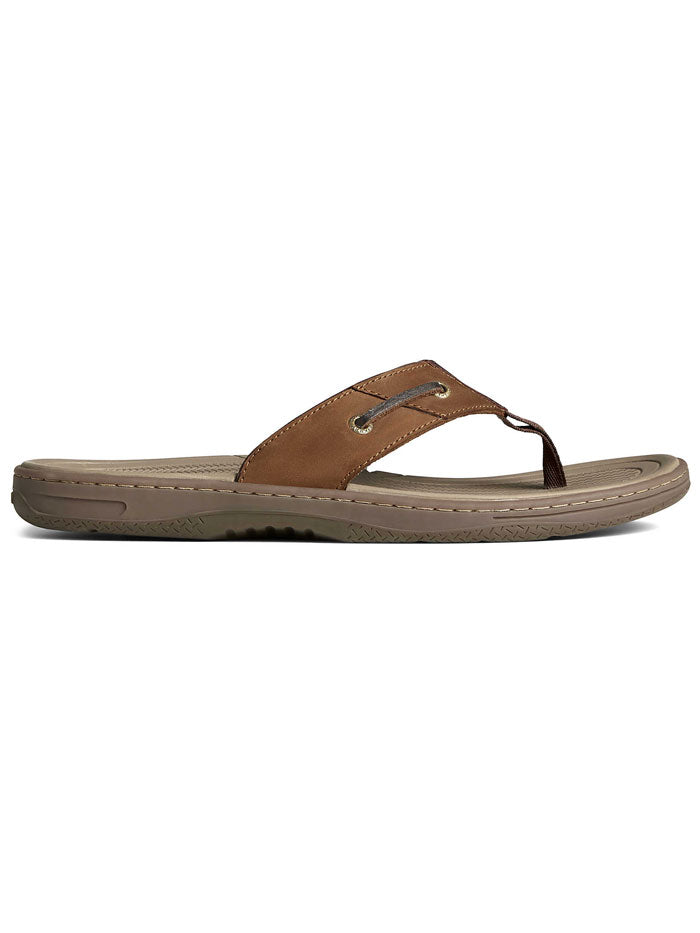 Sperry 1048735 Mens Baitfish Sandals Brown side / front view. If you need any assistance with this item or the purchase of this item please call us at five six one seven four eight eight eight zero one Monday through Saturday 10:00a.m EST to 8:00 p.m EST