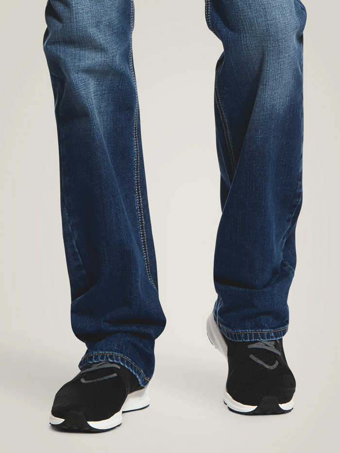 Ariat 10032321 Mens M7 Rocker Stretch Nassau Stackable Straight Leg Jean Summit Denim front view. If you need any assistance with this item or the purchase of this item please call us at five six one seven four eight eight eight zero one Monday through Saturday 10:00a.m EST to 8:00 p.m EST