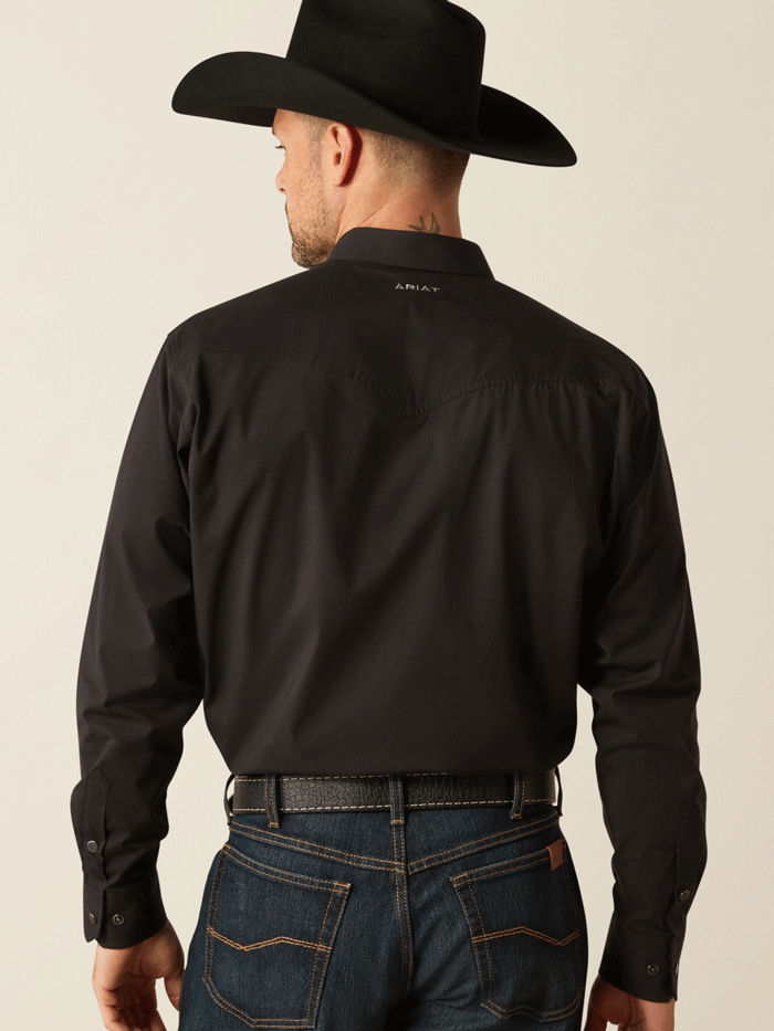 Ariat 10053940 Mens Relentless Pursuit Classic Fit Shirt Black front view. If you need any assistance with this item or the purchase of this item please call us at five six one seven four eight eight eight zero one Monday through Saturday 10:00a.m EST to 8:00 p.m EST