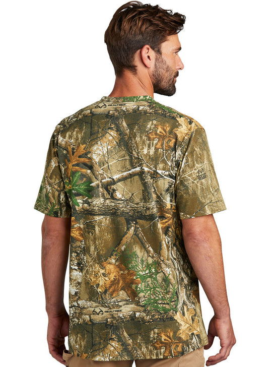 Russell Outdoors RU100 Mens Short Sleeve Tee Realtree Edge back view. If you need any assistance with this item or the purchase of this item please call us at five six one seven four eight eight eight zero one Monday through Saturday 10:00a.m EST to 8:00 p.m EST