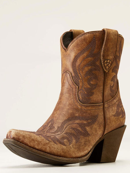Ariat 10051170 Womens Chandler Western Boot Naturally Distressed Brown side / front view. If you need any assistance with this item or the purchase of this item please call us at five six one seven four eight eight eight zero one Monday through Saturday 10:00a.m EST to 8:00 p.m EST