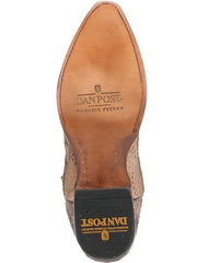 Dan Post DP3058 Mens STURGIS Python Western Boot Sand sole view. If you need any assistance with this item or the purchase of this item please call us at five six one seven four eight eight eight zero one Monday through Saturday 10:00a.m EST to 8:00 p.m EST